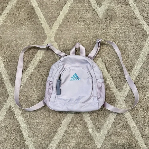 NWOT Adidas Linear 3 Mini Backpack Light Purple / Lilac - Picture 1 of 12